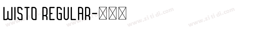Wisto Regular字体转换